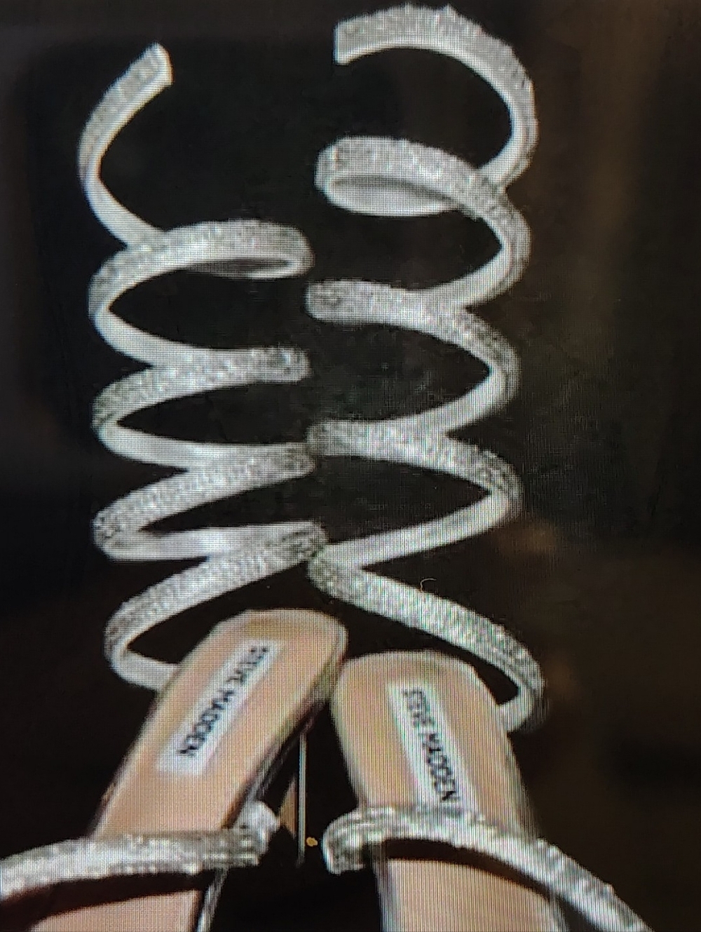 Steve Madden Exotica Silver Spiral-Ankle Rhinestone Stiletto Heels Sz 8 NWF! - Picture 6 of 11